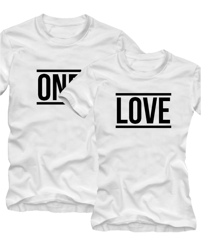 Marškinėliai Poroms One Love Marškinėliai Poroms One Love